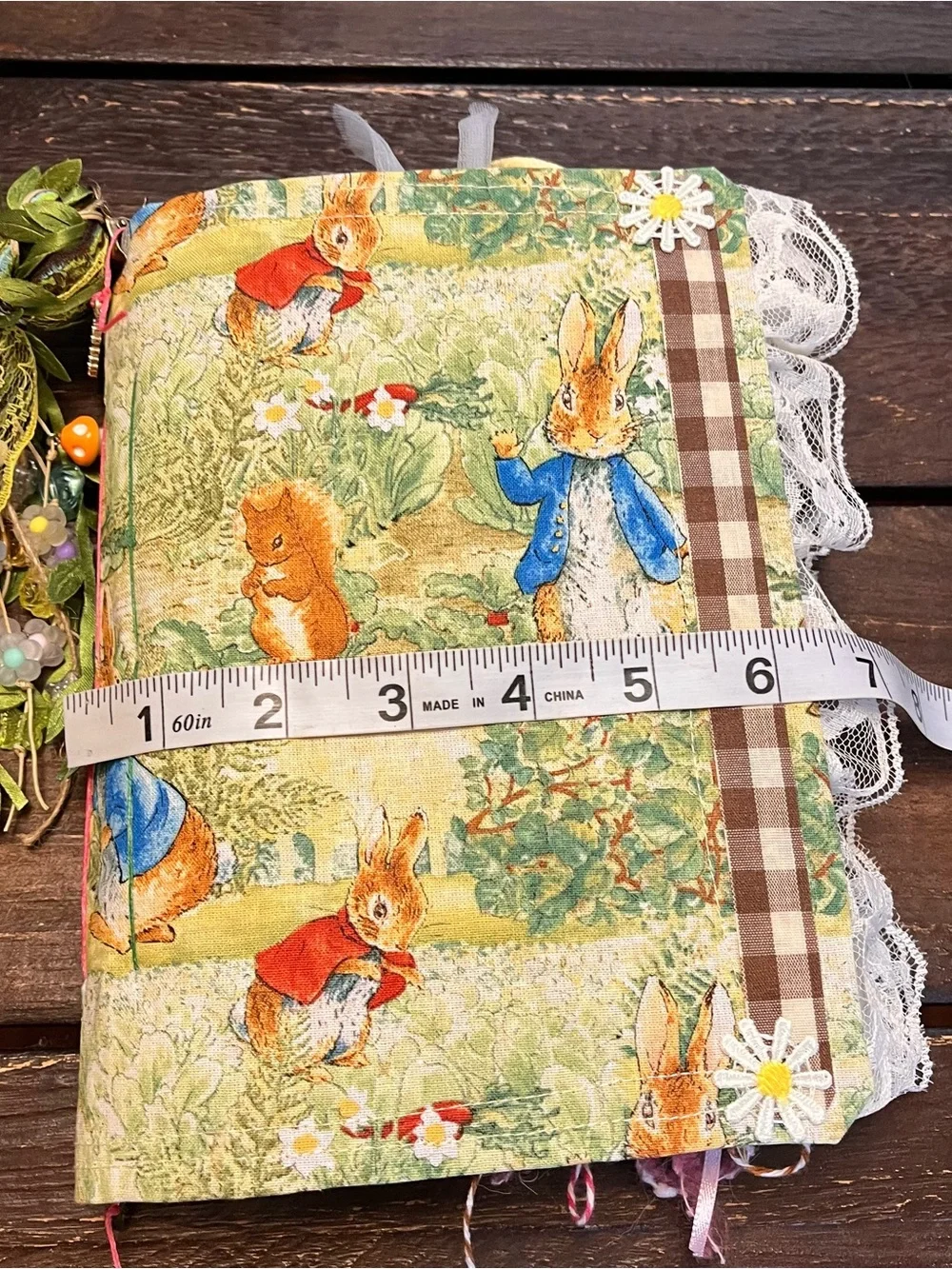 Peter Rabbit Beatrix Potter Gardening Junk Journal  Decorated Softcover 3 Sig